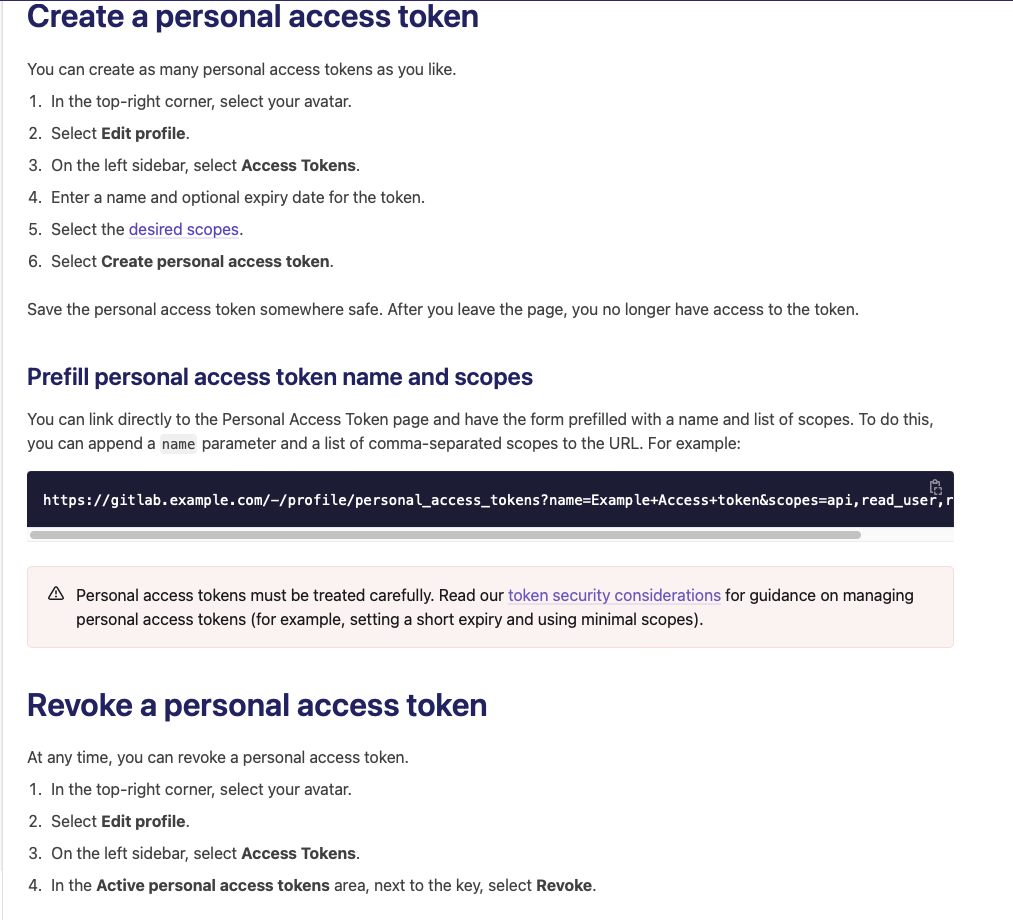 Personal Access Token